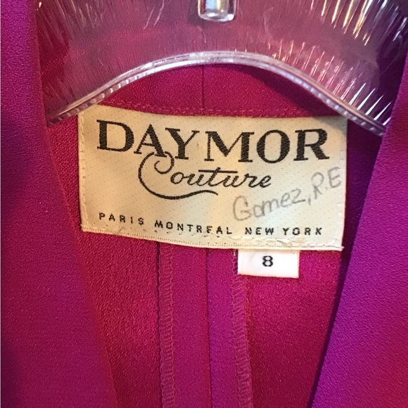 Vintage Daymor Couture Fushia Dress - Picture 3 of 3